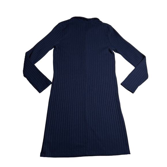 Old Navy Ribbed Quarter Button Up Shirt Dress Size Medium Effortless Knee Length - Picture 2 of 8